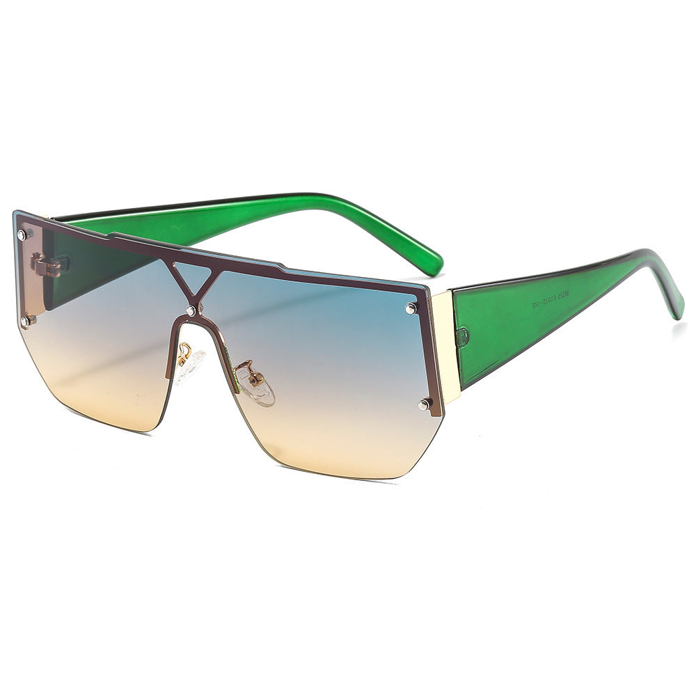 Kvinders Oversized Solbriller Geometrisk Design 2