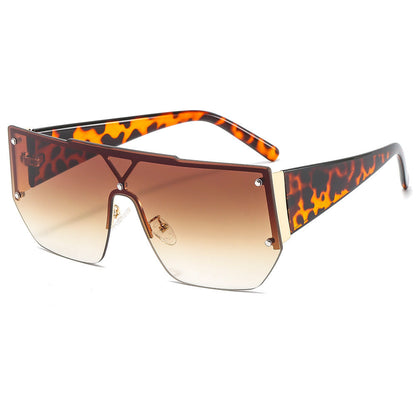 Kvinders Oversized Solbriller Geometrisk Design 4
