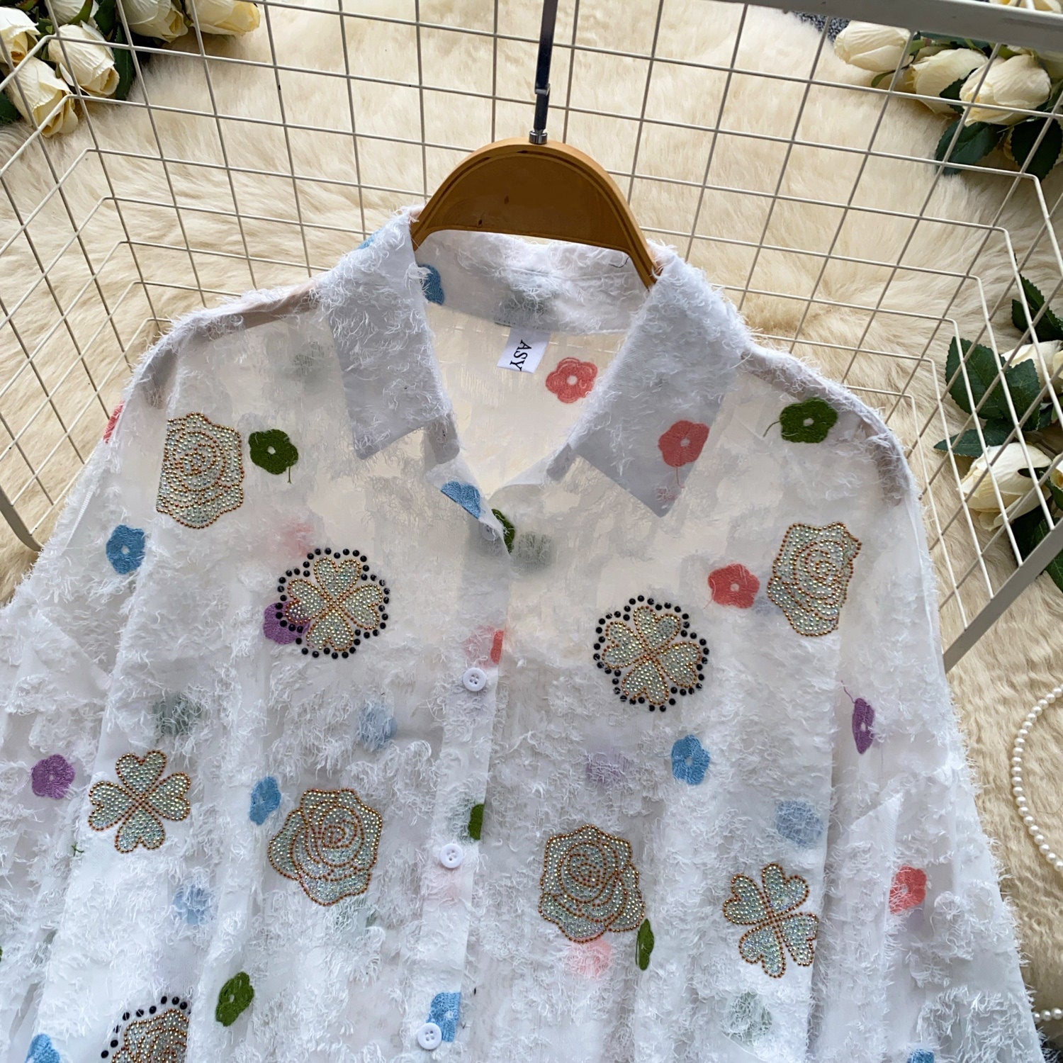 Kvinders Oversized Sommerbluse med Print 1