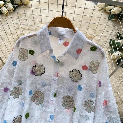 Kvinders Oversized Sommerbluse med Print 1