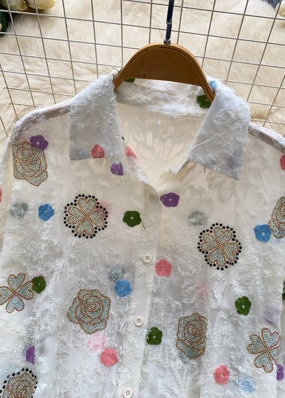 Kvinders Oversized Sommerbluse med Print 2