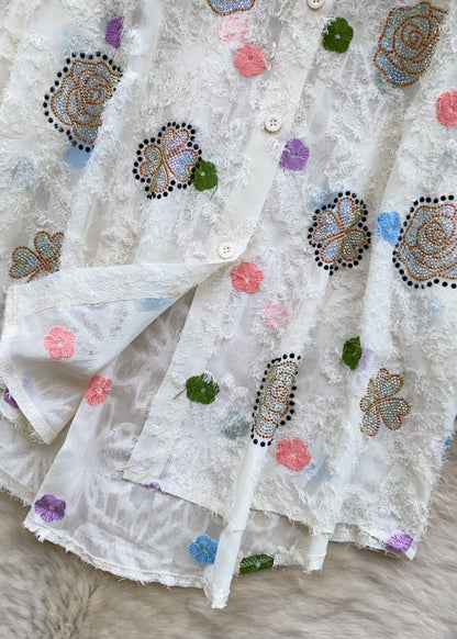 Kvinders Oversized Sommerbluse med Print 4