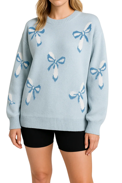 Kvinders Oversized Sweater med Jacquard Design 0