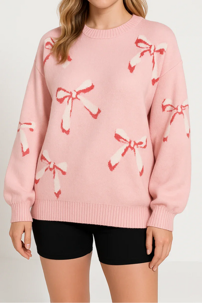 Kvinders Oversized Sweater med Jacquard Design 1