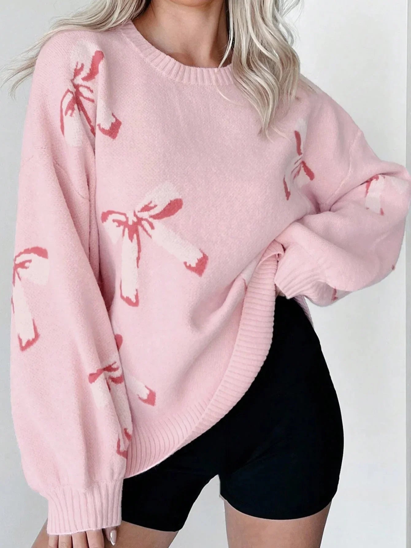 Kvinders Oversized Sweater med Jacquard Design 3