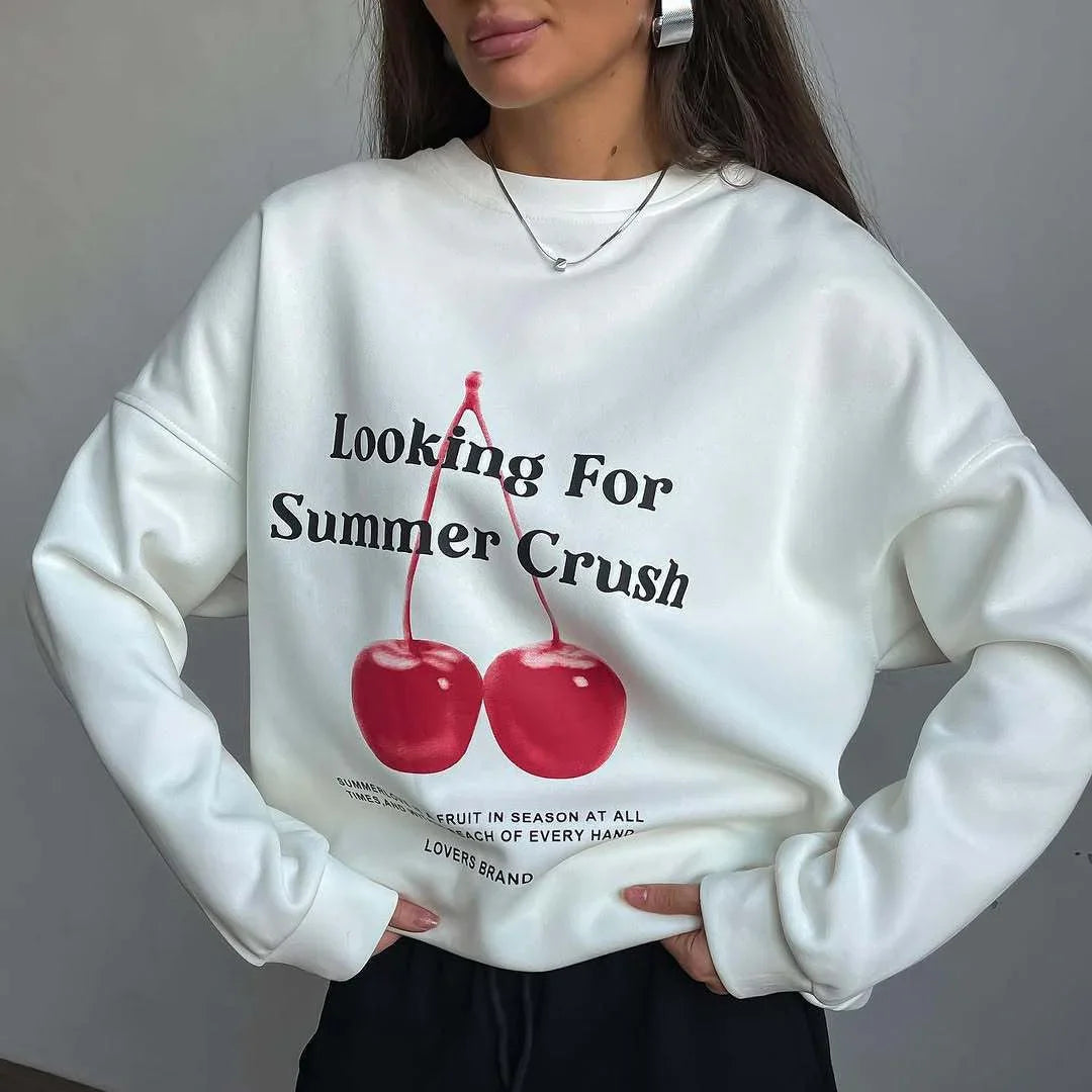 Kvinders Oversized Sweatshirt Grafisk Design 1
