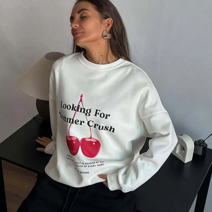 Kvinders Oversized Sweatshirt Grafisk Design 2