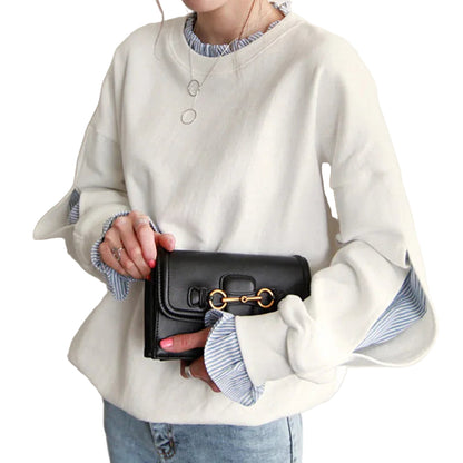 Kvinders Oversized Sweatshirt Med Flæsekant 0
