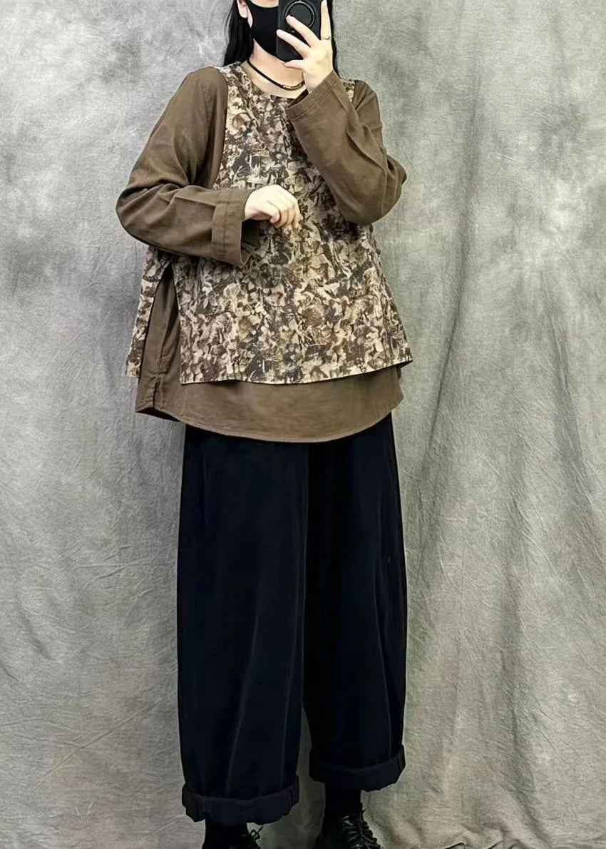 Kvinders Oversized Top med Patchwork Print 2