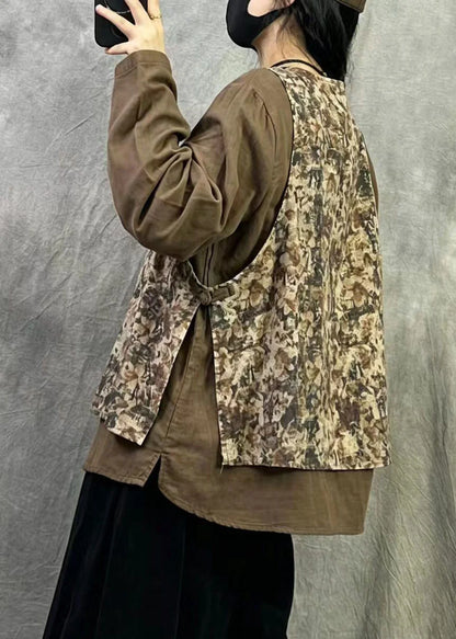 Kvinders Oversized Top med Patchwork Print 3