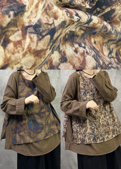 Kvinders Oversized Top med Patchwork Print 4