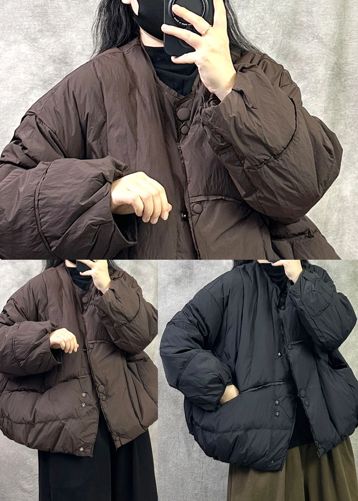 Kvinders Oversized Vinterfrakke Med Fyld 4