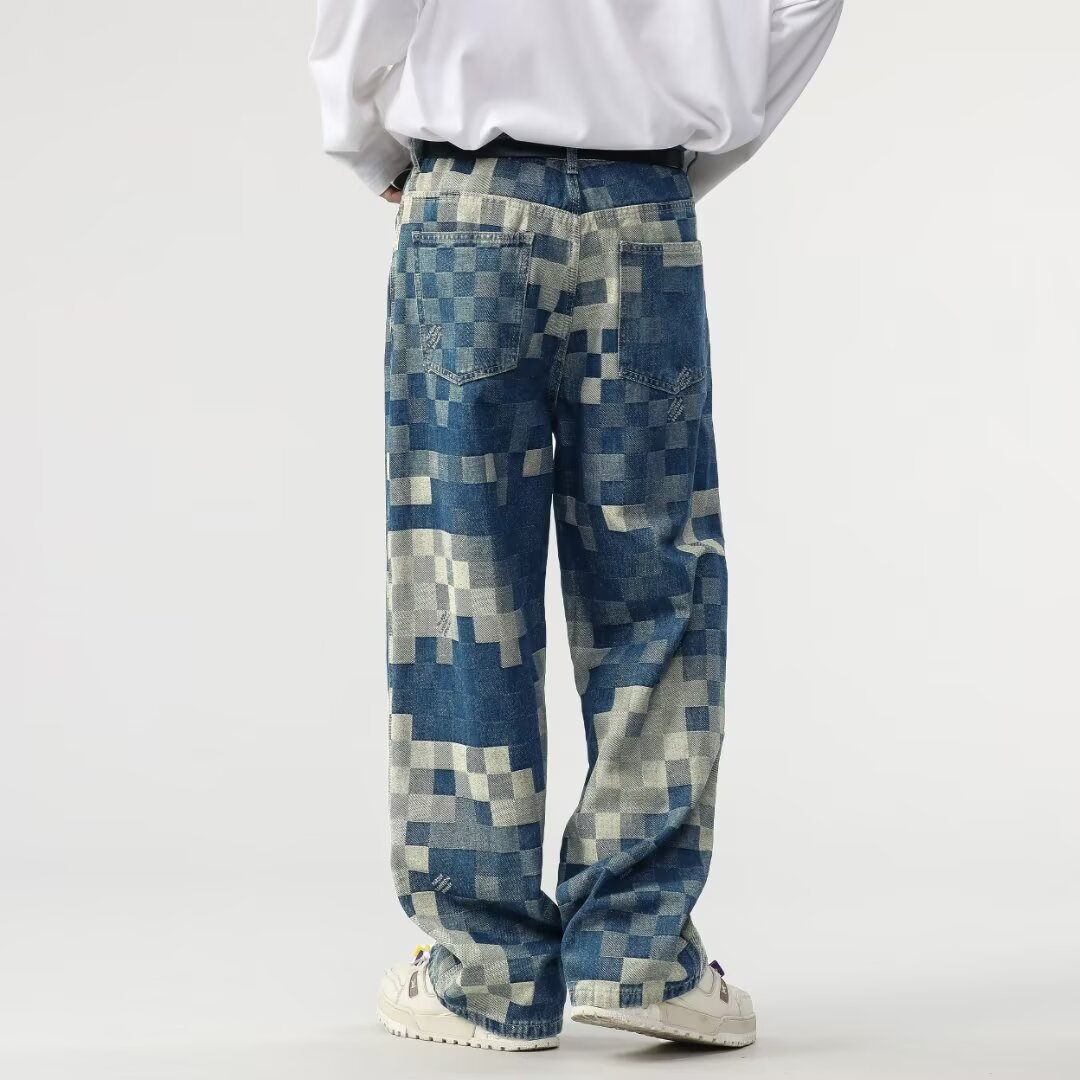 Kvinders Patchwork Denim Jeans Moderne Stil 2