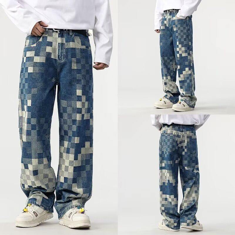 Kvinders Patchwork Denim Jeans Moderne Stil 4
