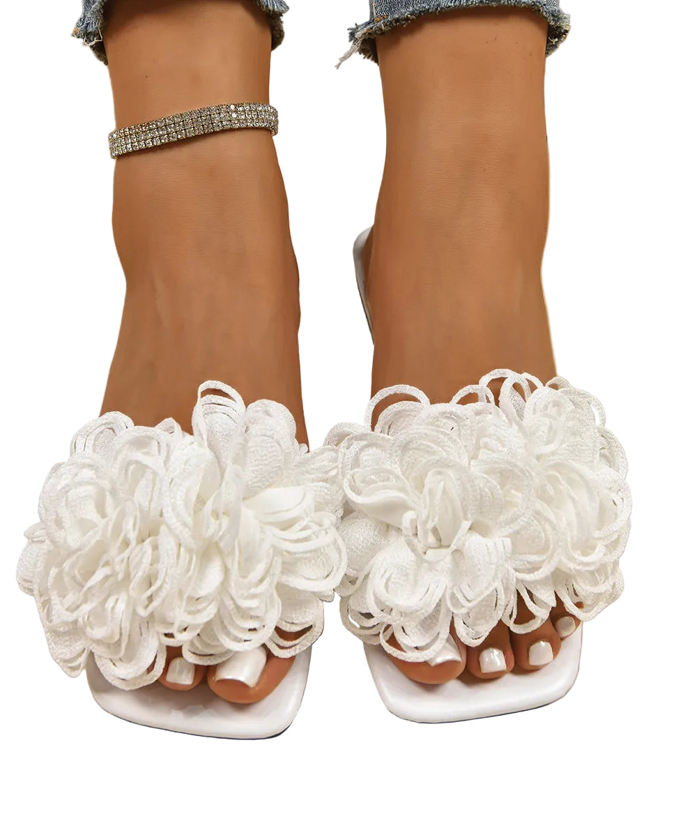 Kvinders Peep Toe Sandaler med Blomsterdesign 0