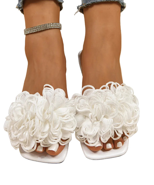 Kvinders Peep Toe Sandaler med Blomsterdesign 0