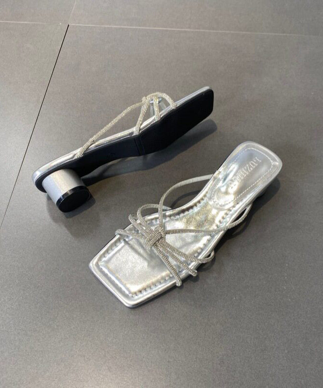 Kvinders Peep Toe Sandaler med Chunky Heel 1