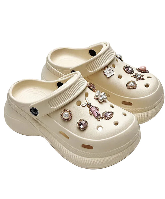 Kvinders Platform Flip Flops med Udhulede Detaljer 0