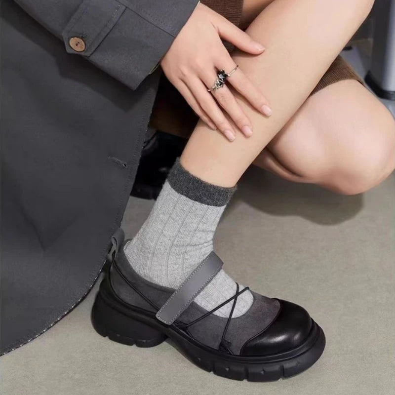 Kvinders Platform Loafers med Chunky Hæl 3