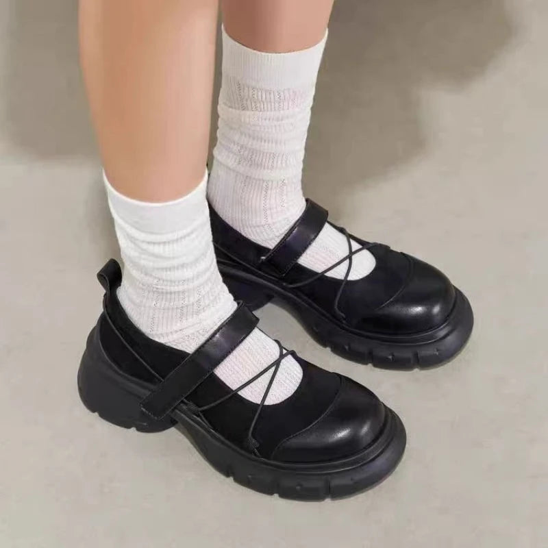 Kvinders Platform Loafers med Chunky Hæl 6
