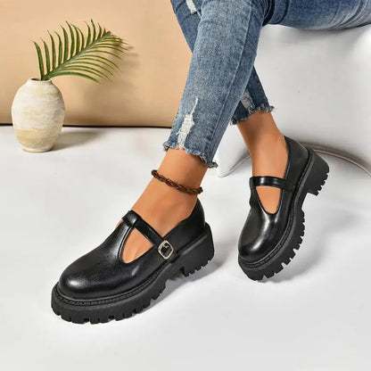 Kvinders Platform Sandaler Med Spænde Retro-Inspireret Design 6