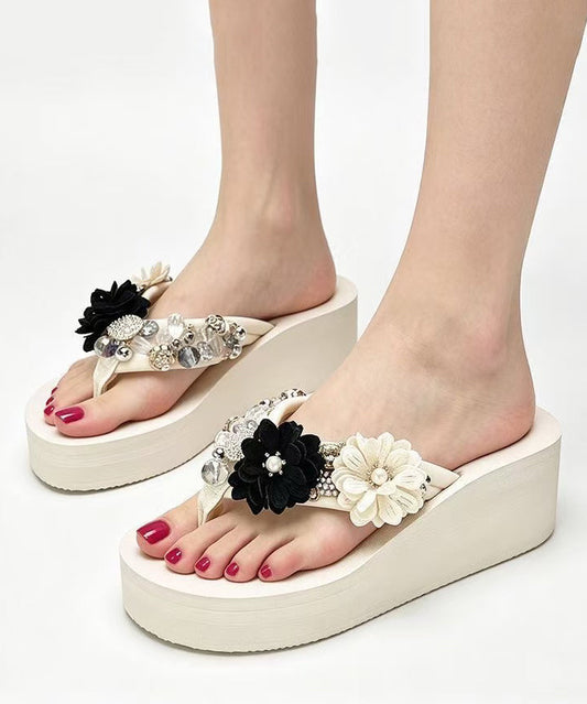 Kvinders Platform Sandaler med Blomst Detalje 0