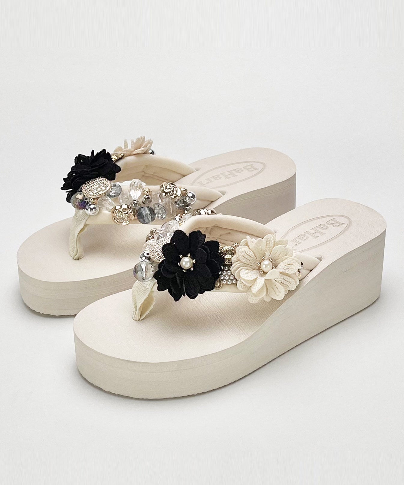 Kvinders Platform Sandaler med Blomst Detalje 4