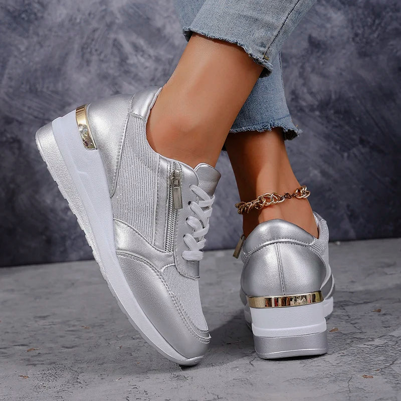 Kvinders Platform Sneakers Ankelhøje Casual Style 5