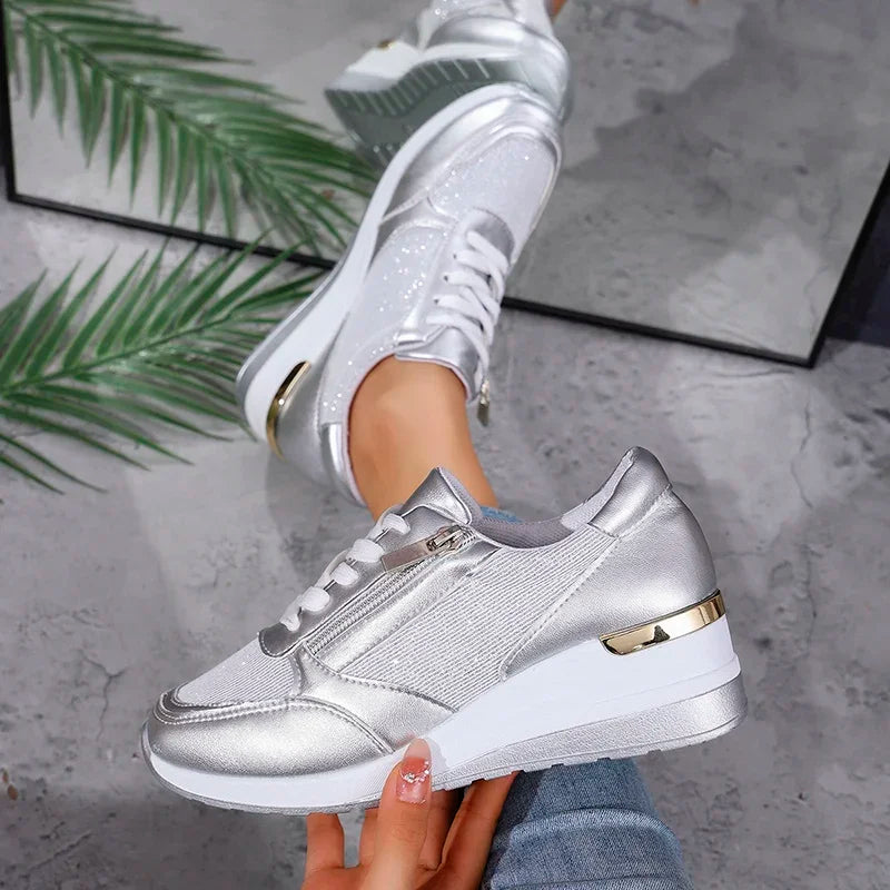 Kvinders Platform Sneakers Ankelhøje Casual Style 6