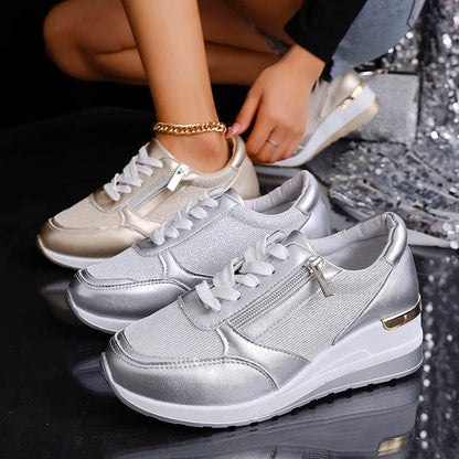 Kvinders Platform Sneakers Ankelhøje Casual Style 8