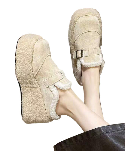 Kvinders Platform Wedge Sko med Uldforing Suede 0