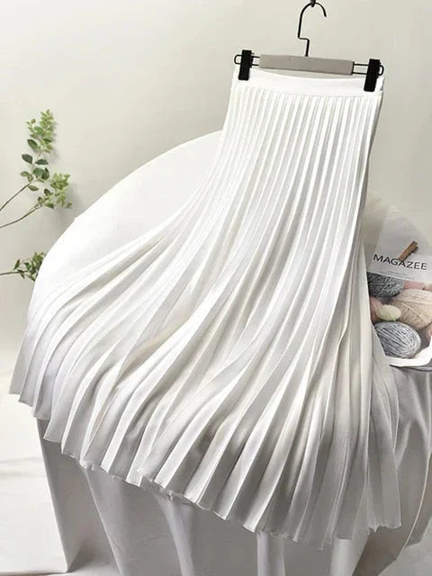 Kvinders Plisseret Nederdel Med Tidløst Design 7