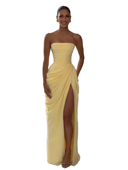 Kvinders Plisseret Off-Shoulder Kjole 0
