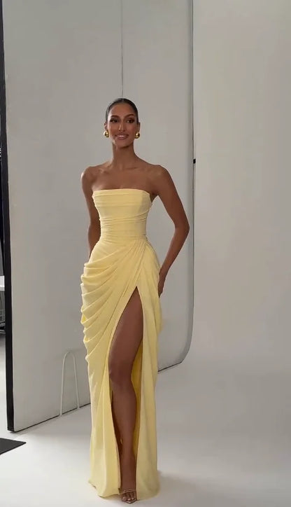 Kvinders Plisseret Off-Shoulder Kjole 15