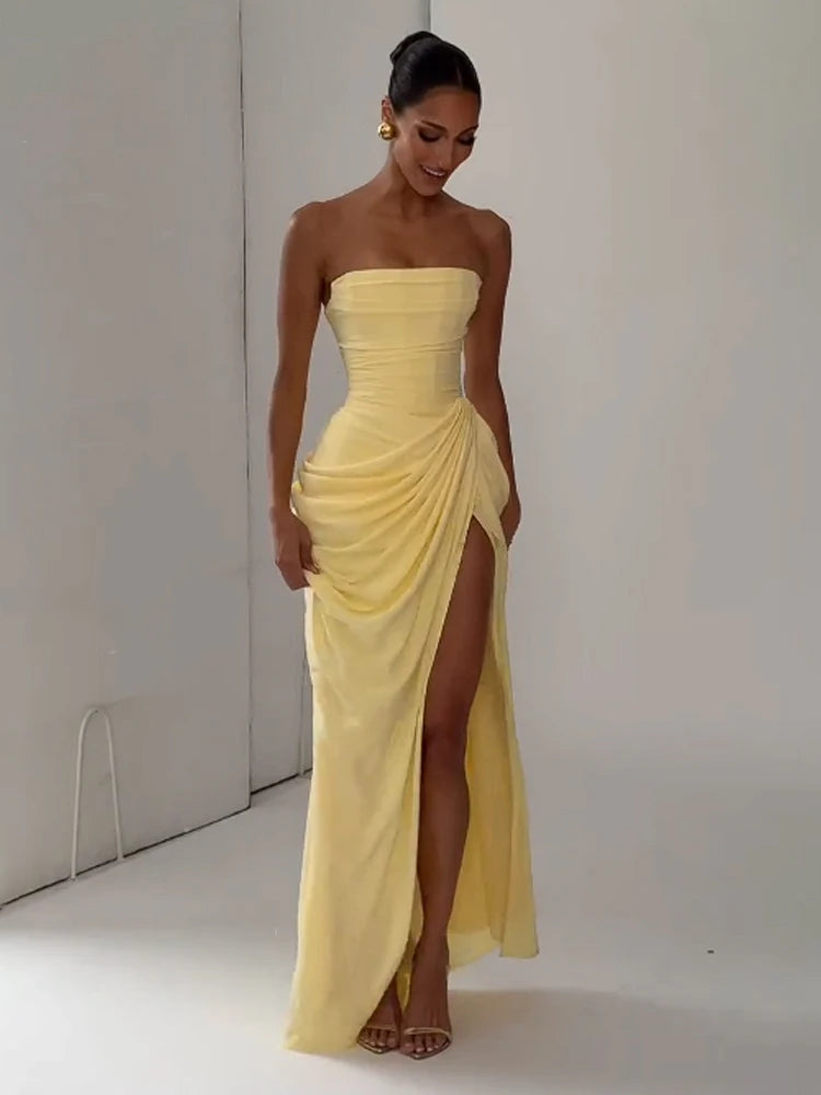 Kvinders Plisseret Off-Shoulder Kjole 3
