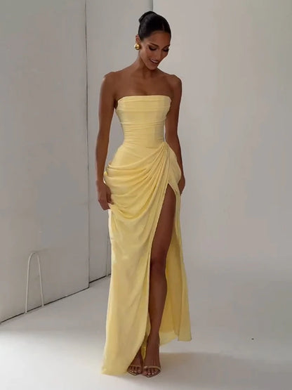 Kvinders Plisseret Off-Shoulder Kjole 3
