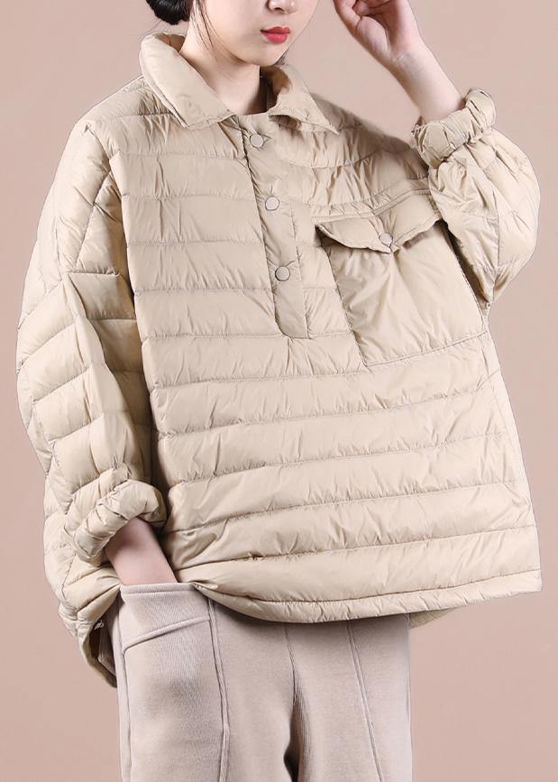 Kvinders Plus Size Dunfrakke med Reverslommer 1