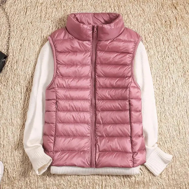 Kvinders Puffer Vest med Lynlås 1