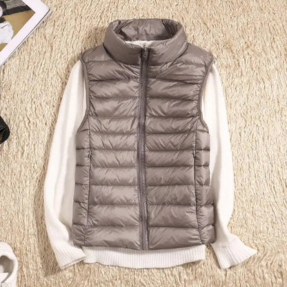 Kvinders Puffer Vest med Lynlås 11