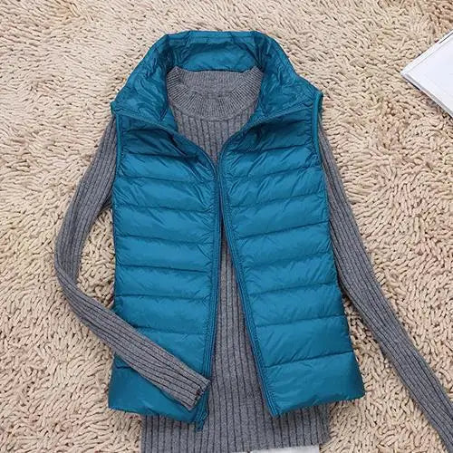 Kvinders Puffer Vest med Lynlås 2