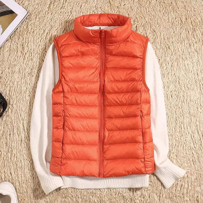 Kvinders Puffer Vest med Lynlås 4