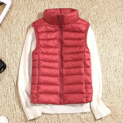 Kvinders Puffer Vest med Lynlås 6