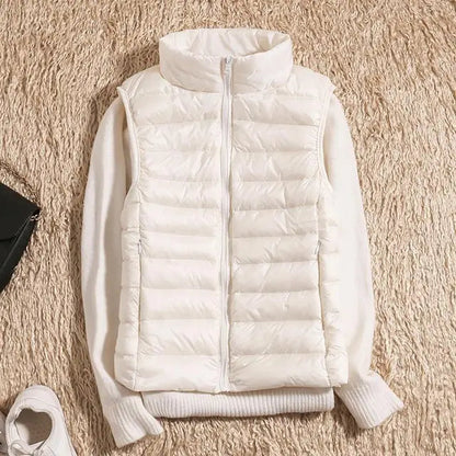 Kvinders Puffer Vest med Lynlås 7