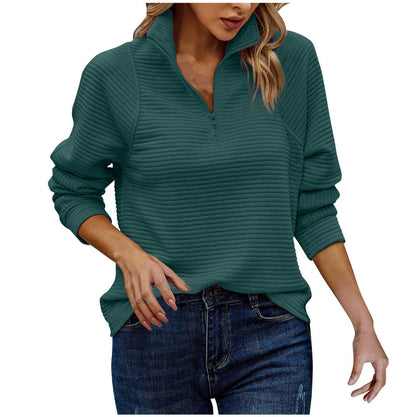 Kvinders Pullover Halv Lynlås Casual 13