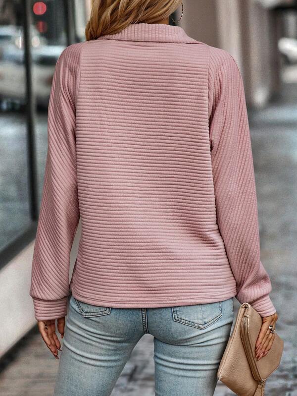 Kvinders Pullover Halv Lynlås Casual 5
