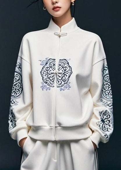 Kvinders Pullover Sweatshirt med Stativ Krave 1
