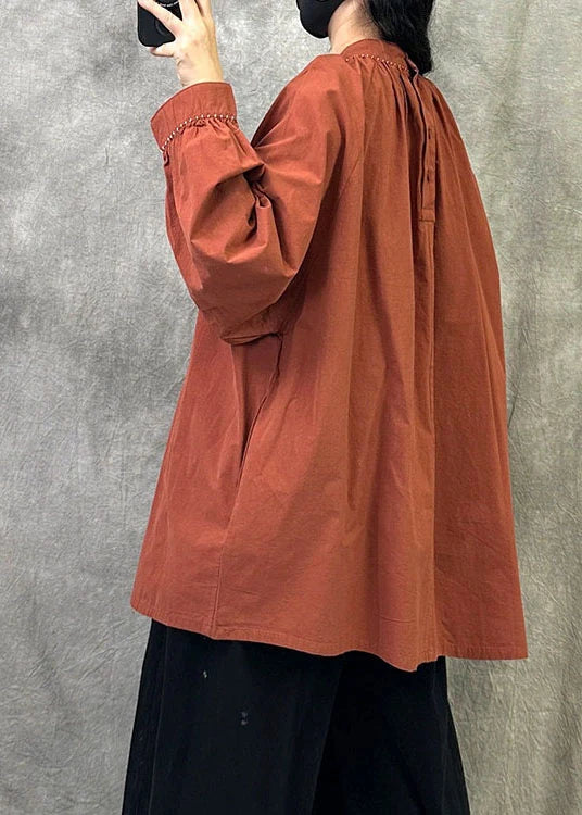 Kvinders Pullover Top med Høj Krave Plus Size 3