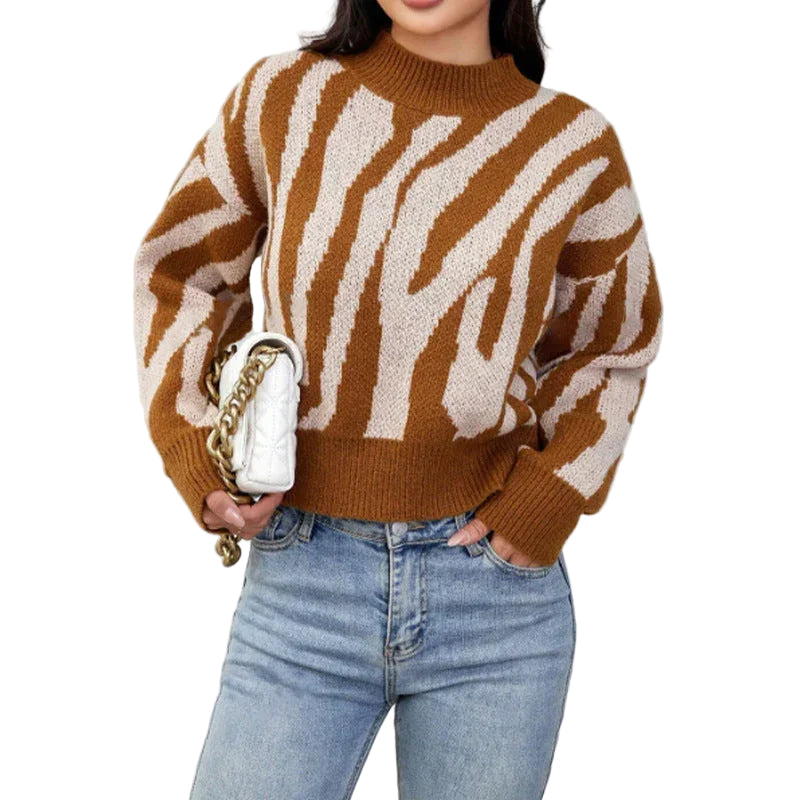 Kvinders Pullover med Dyreprint Afslappet Stil 0