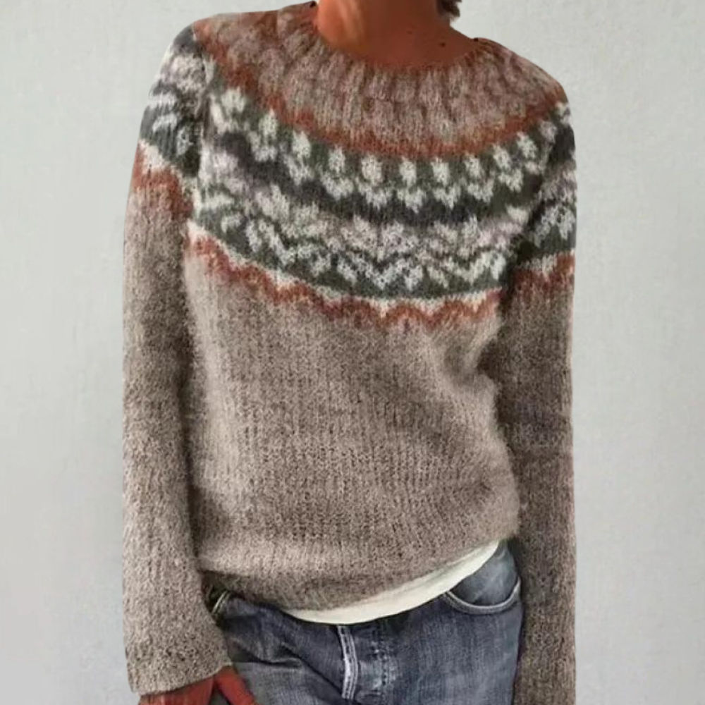 Kvinders Retro Sweater med Løs Pasform 3