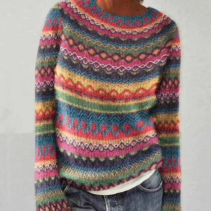 Kvinders Retro Sweater med Løs Pasform 5